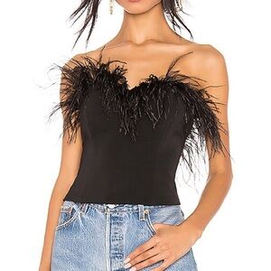 LPA Aida Feather Top in Black